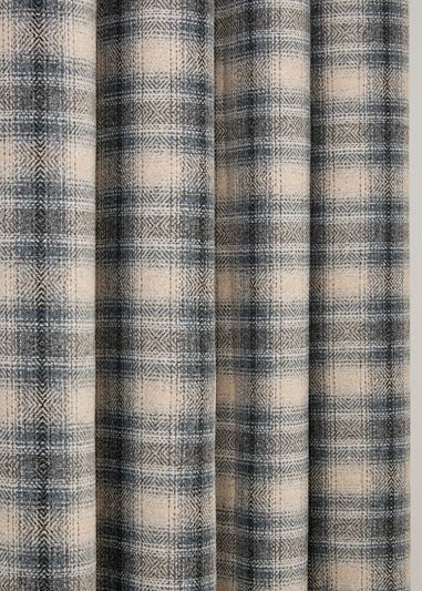 Curtina Everett Jacquard Heavyweight Grey Eyelet Curtains