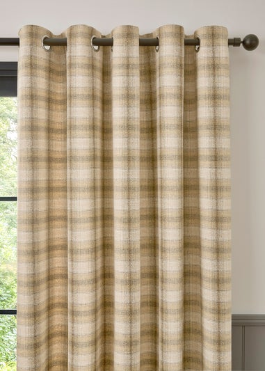 Curtina Everett Jacquard Heavyweight Natural Eyelet Curtains