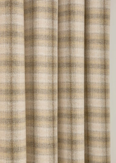 Curtina Everett Jacquard Heavyweight Natural Eyelet Curtains