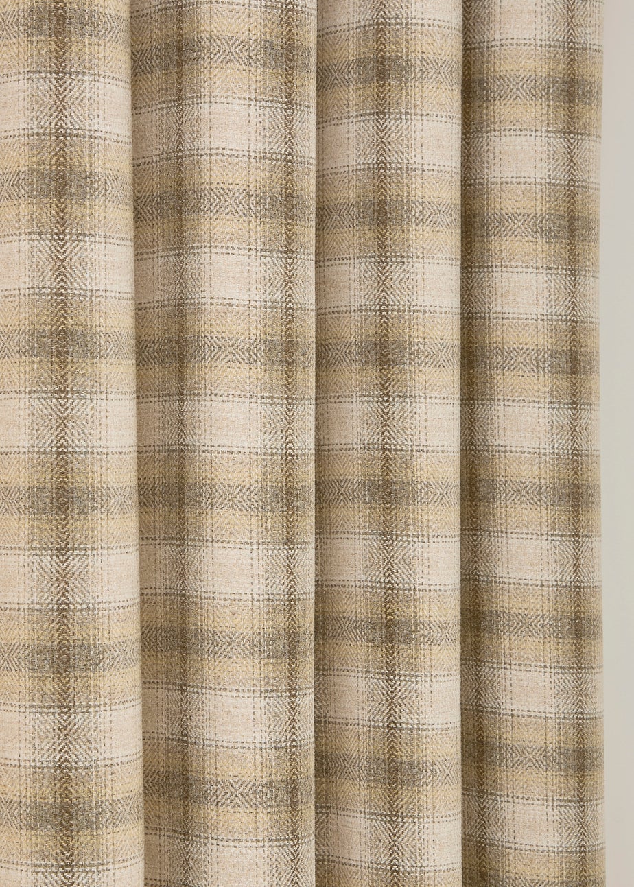 Curtina Everett Jacquard Heavyweight Natural Eyelet Curtains