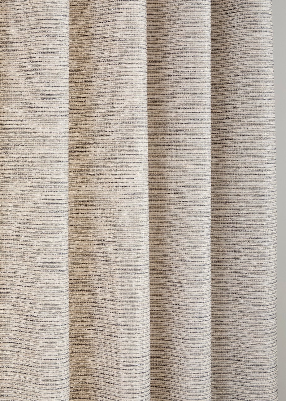 Curtina Talon Jacquard Heavyweight Grey Eyelet Curtains