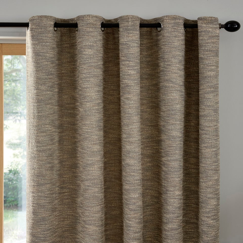 Curtina Talon Jacquard Heavyweight Natural Eyelet Curtains