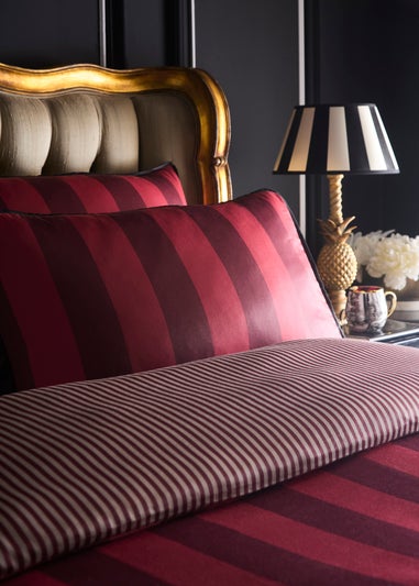 Laurence Llewelyn-Bowen Festivo Circus Stripe Red Duvet Cover Set