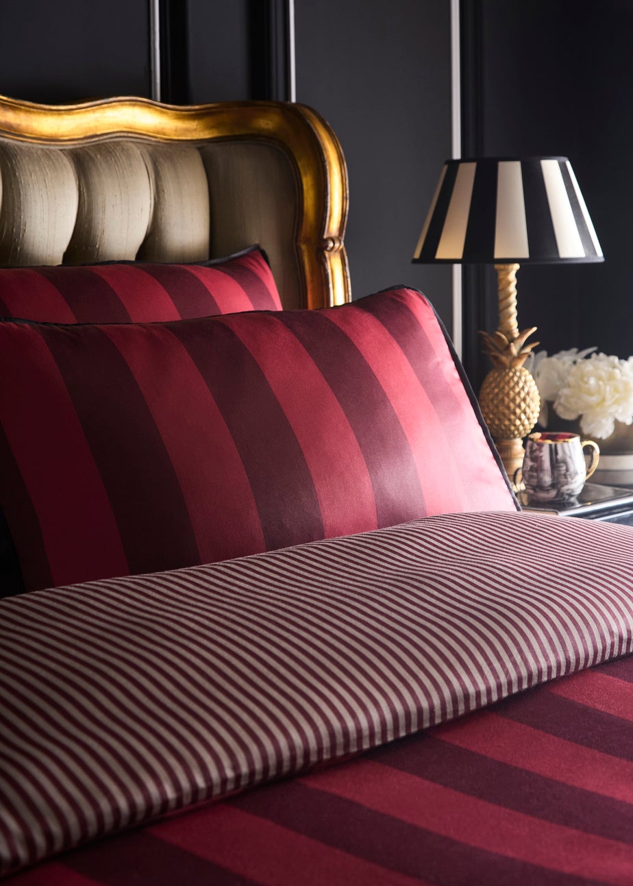 Laurence Llewelyn-Bowen Festivo Circus Stripe Red Duvet Cover Set