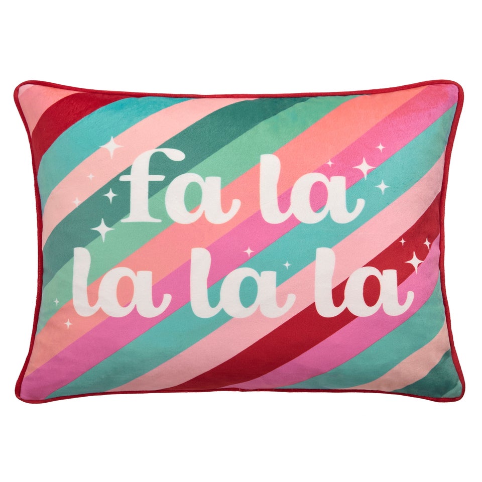 Fusion Fa La La Velvet Multi Colour Filled Cushion