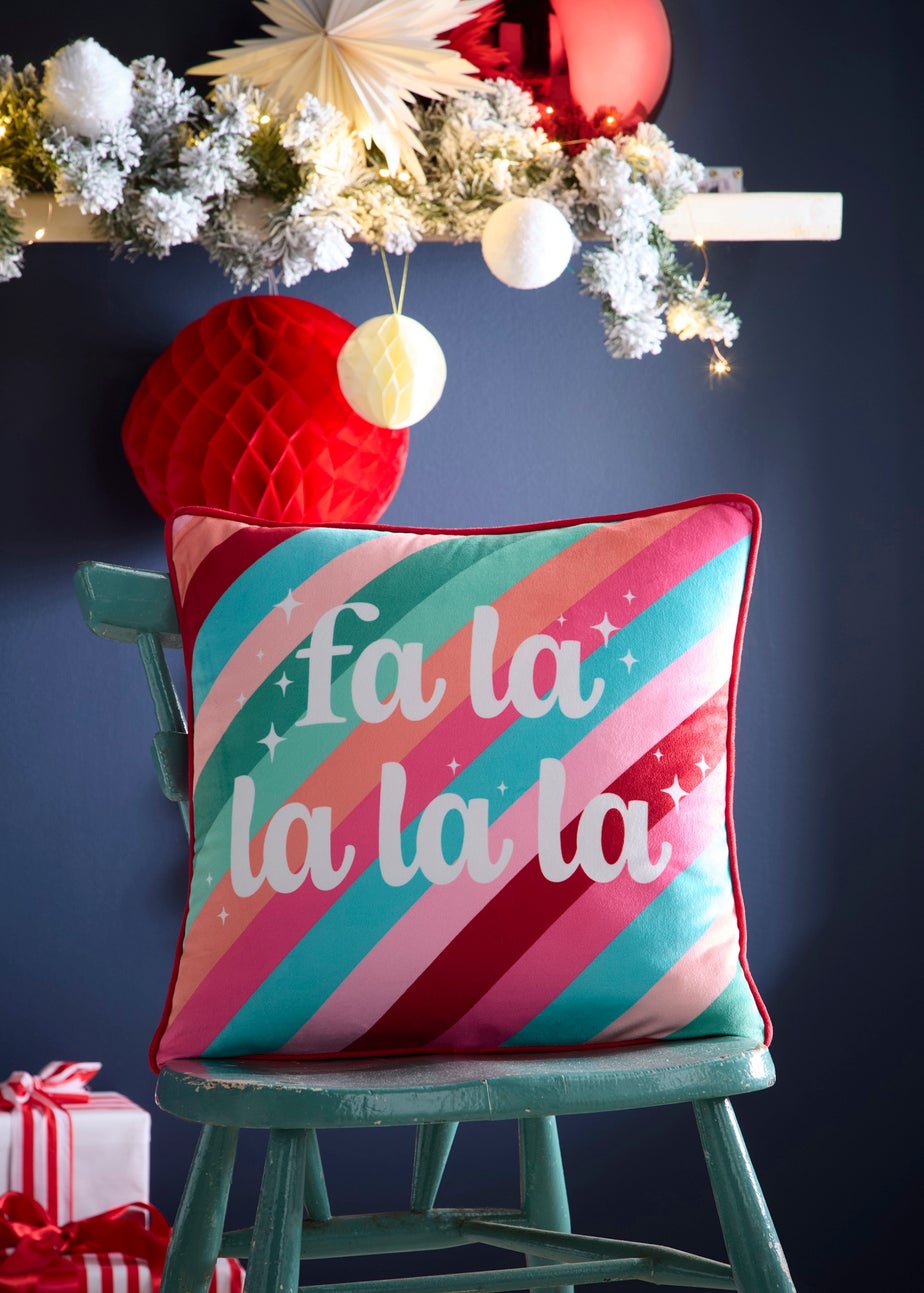 Fusion Fa La La Velvet Multi Colour Filled Cushion