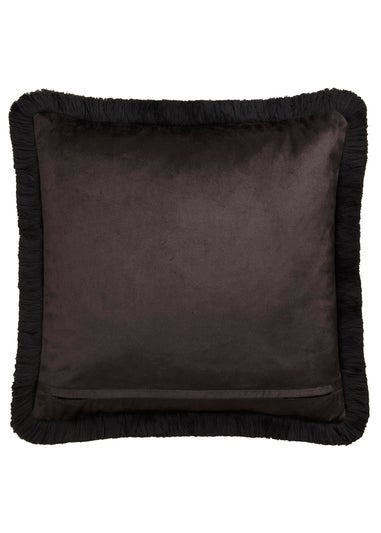 Laurence Llewelyn-Bowen Vista Velvet Black/White Filled Cushion