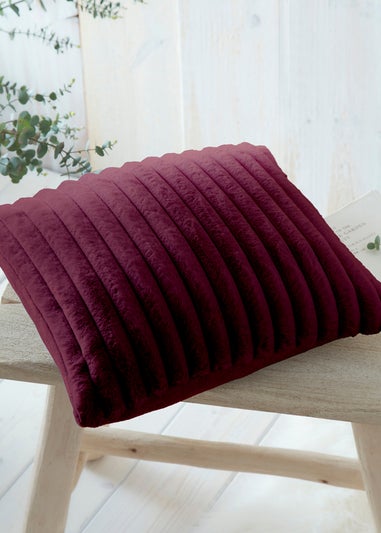 Appletree Morritz Soft Faux Fur Burgundy Filled Cushion