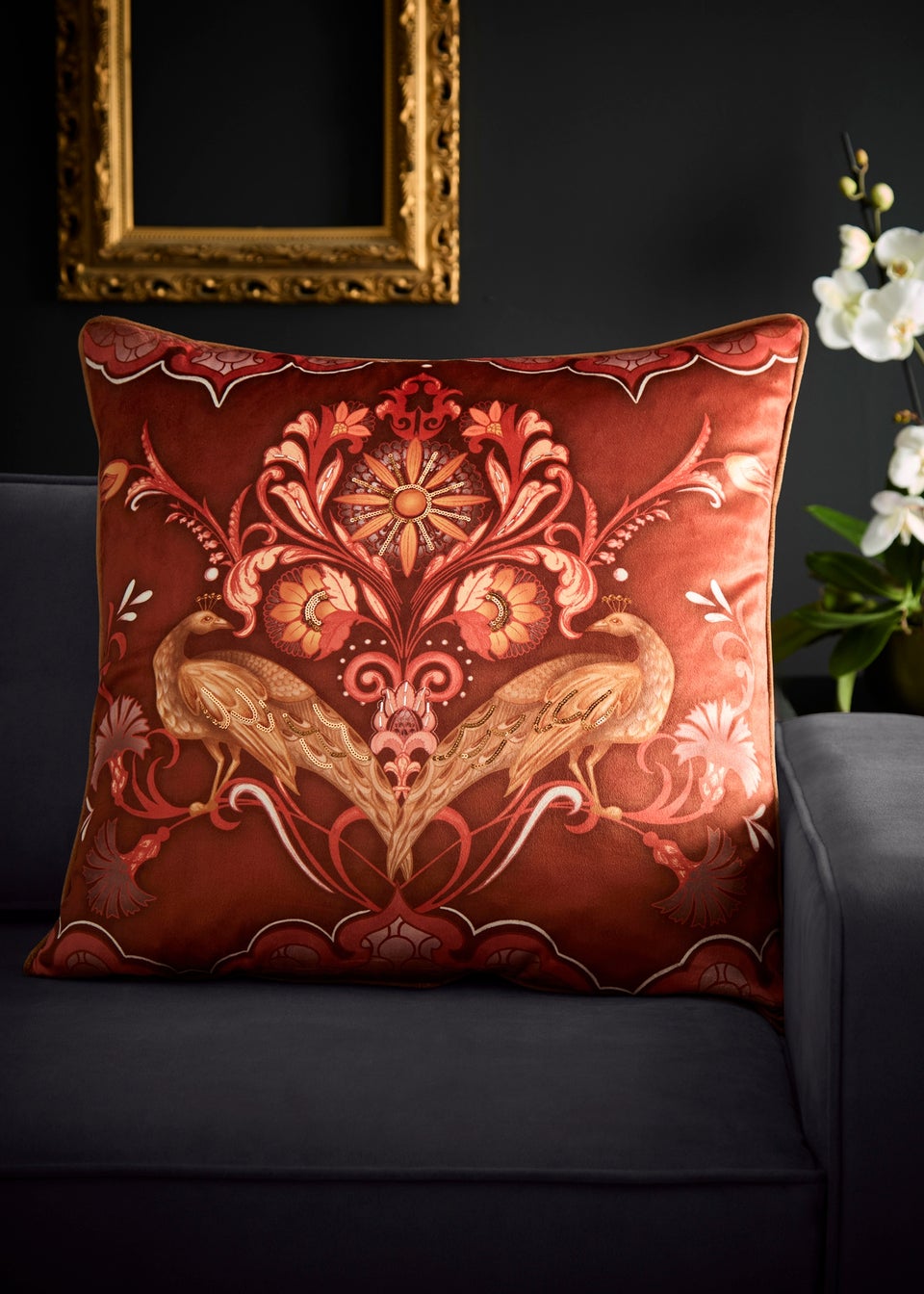Laurence Llewelyn-Bowen Veritas Velvet Spice Large Filled Cushion