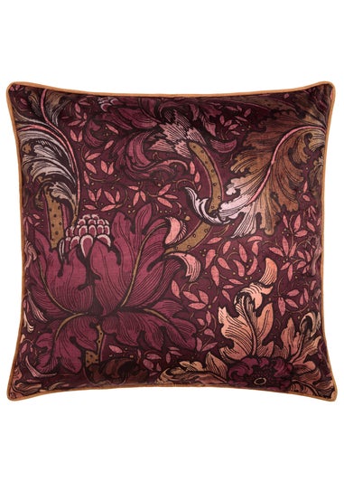 Laurence Llewelyn-Bowen Morris Major Chintz Burgundy Large Filled Cushion