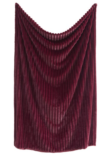 Appletree Morritz Soft Faux Fur Burgundy Bedspread