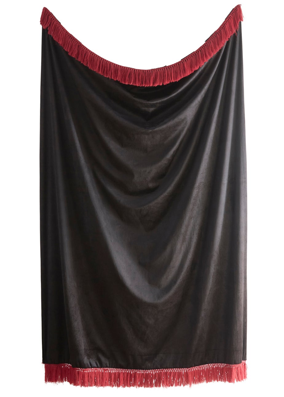 Laurence Llewelyn-Bowen Festivo Stripe Velvet Black Throw