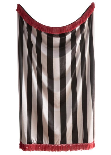 Laurence Llewelyn-Bowen Festivo Stripe Velvet Black Throw