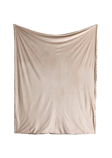 Fusion Leopard Throw Soft Fleece Natural Throw
