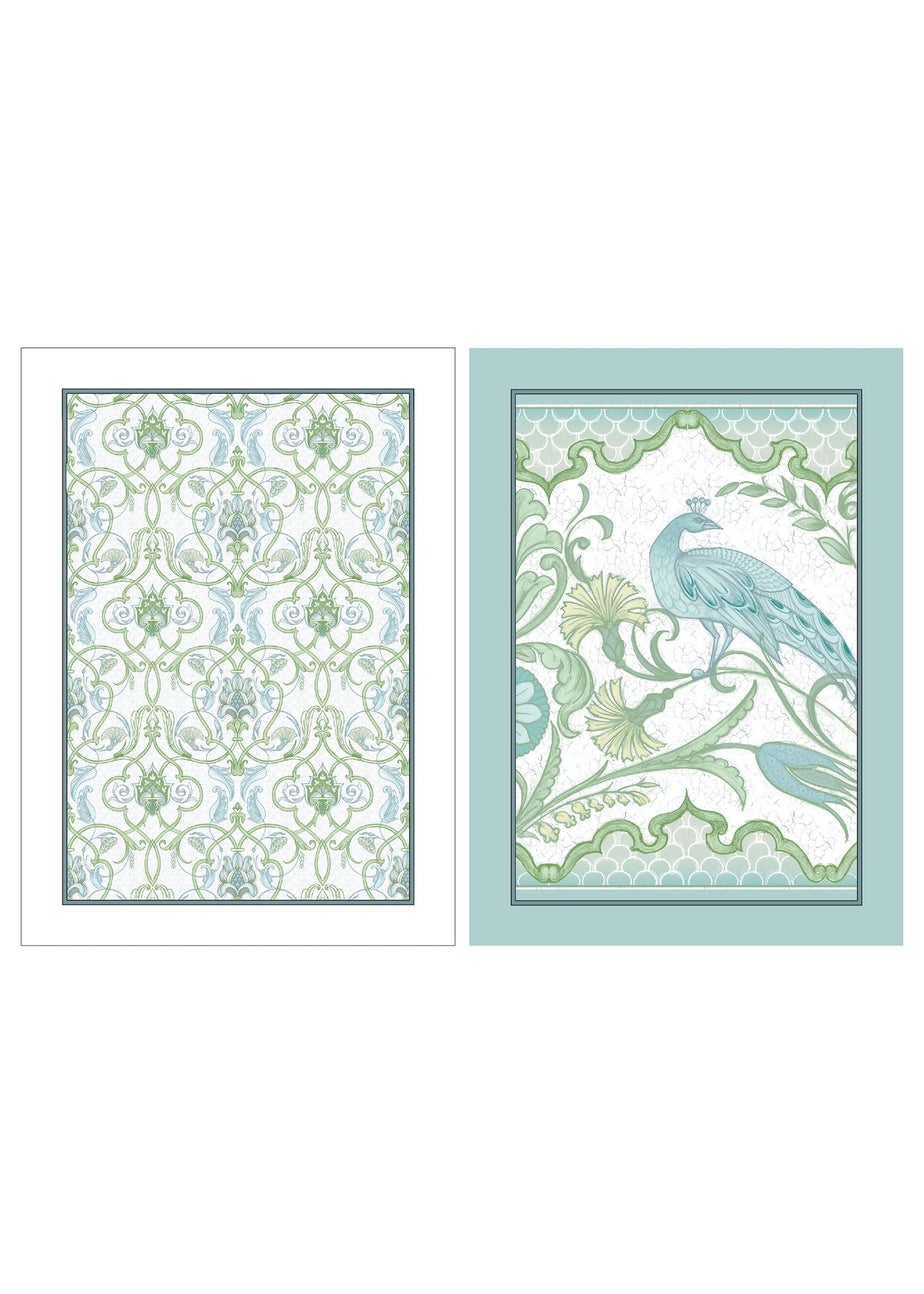 Laurence Llewelyn-Bowen Palm Court Green Tea Towel - Cotton - 2 Pack