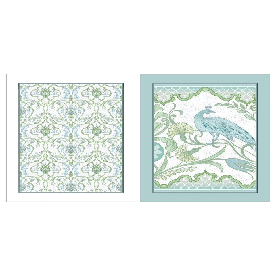 Laurence Llewelyn-Bowen Palm Court Green Tea Towel - Cotton - 2 Pack