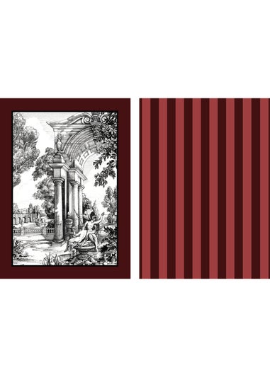 Laurence Llewelyn-Bowen Festivo Red Tea Towel - Cotton - 2 Pack
