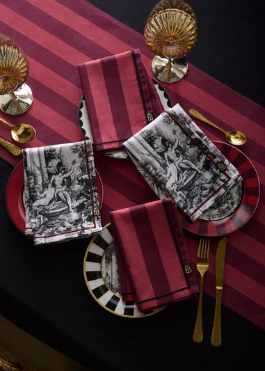 Laurence Llewelyn-Bowen Festivo Red Table Runner