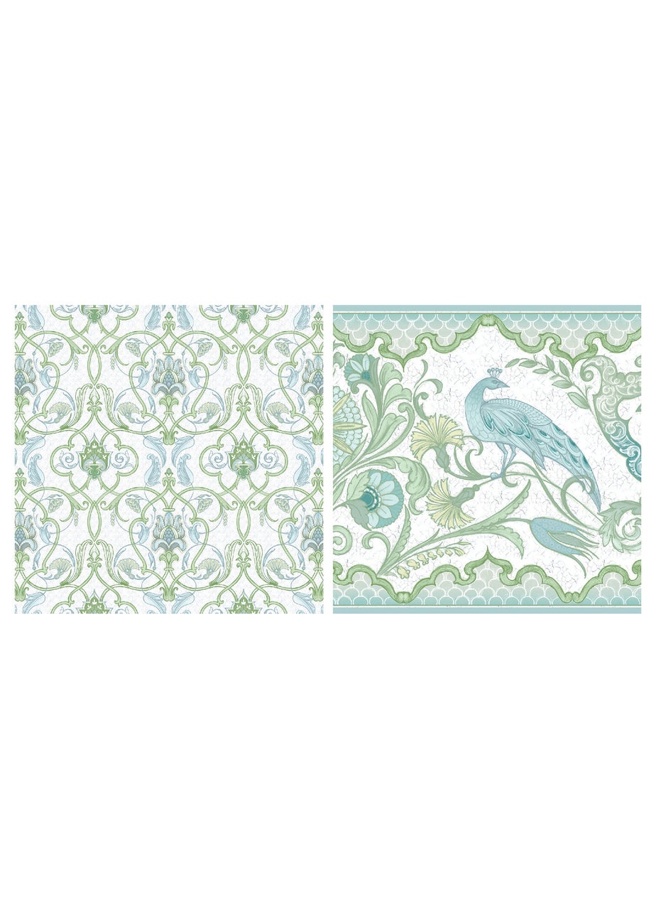 Laurence Llewelyn-Bowen Palm Court Green Napkins - 4 Pack