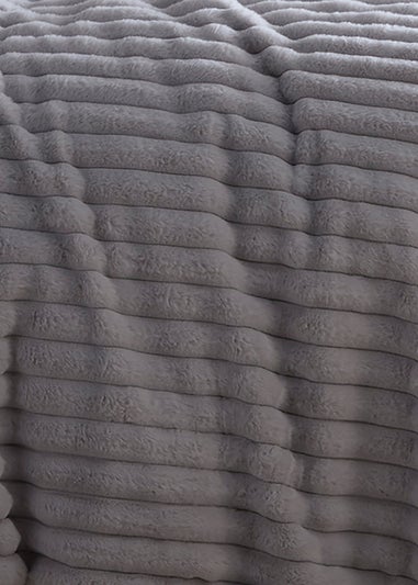 Appletree Morritz Soft Faux Fur Grey Duvet Cover Set