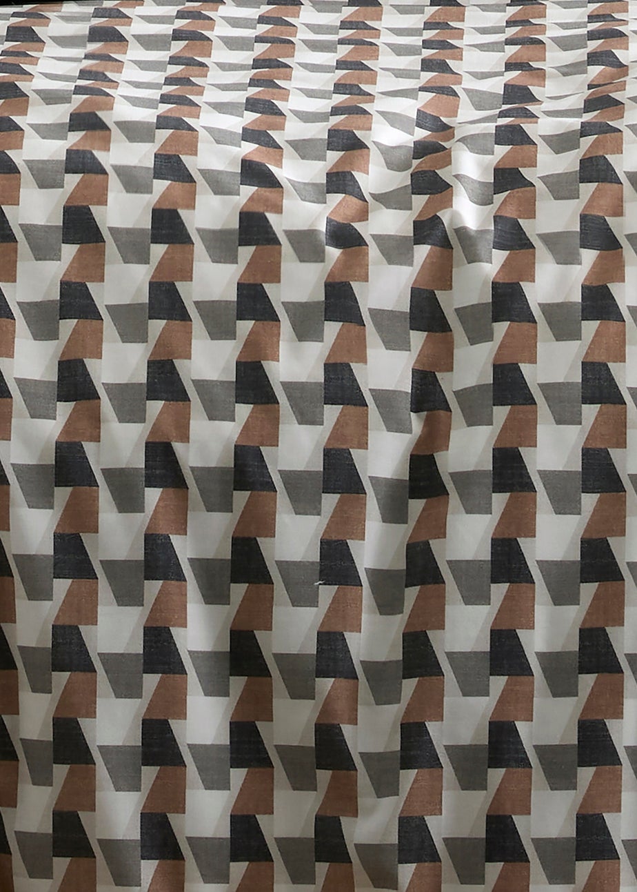 Appletree Jett Digitally Printed Brown Duvet Cover Set