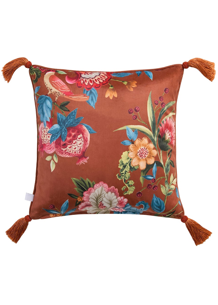 Dreams & Drapes Bejewelled Velvet Spice Filled Cushion