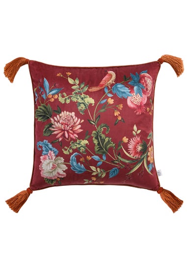 Dreams & Drapes Bejewelled Velvet Spice Filled Cushion