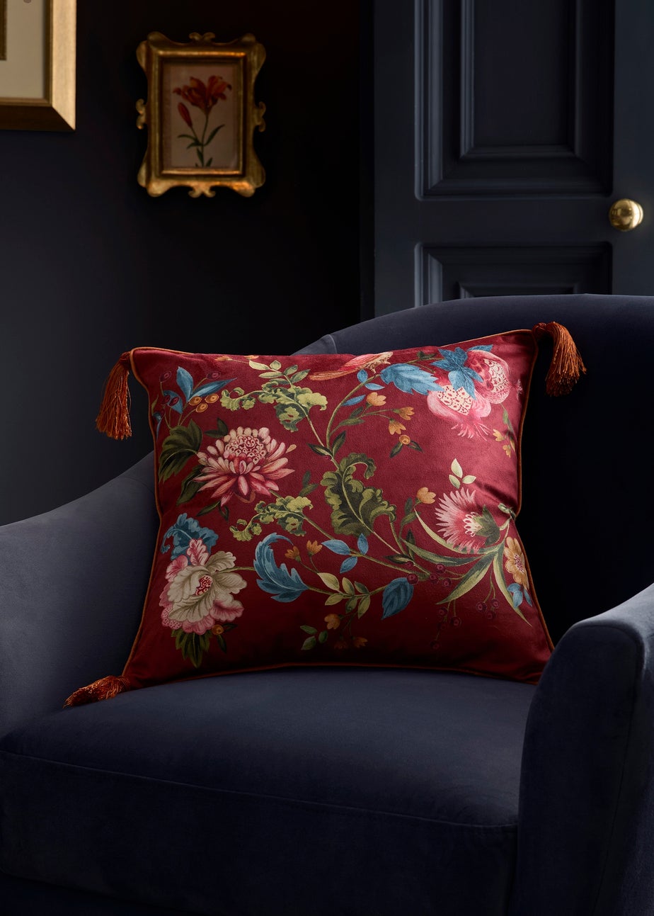 Dreams & Drapes Bejewelled Velvet Spice Filled Cushion