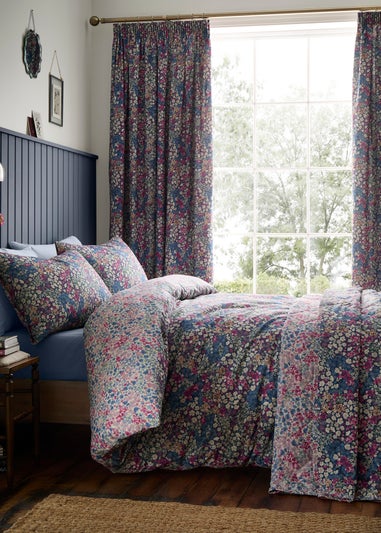 Dreams & Drapes Bessie Reversible Quilted Navy Bedspread