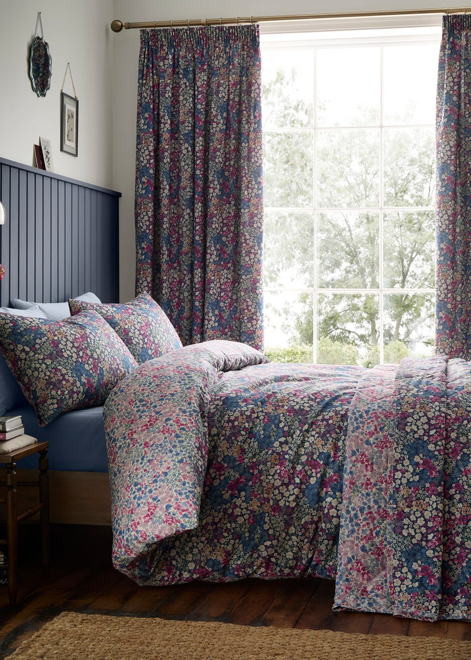 Dreams & Drapes Bessie Reversible Quilted Navy Bedspread