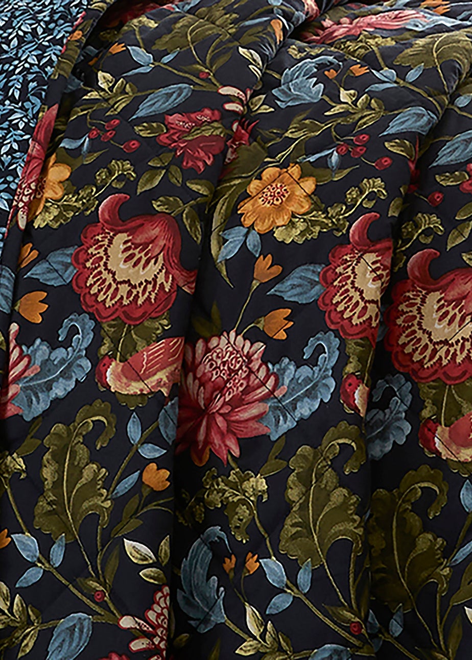 Dreams & Drapes Bejewelled Quilted Navy Bedspread