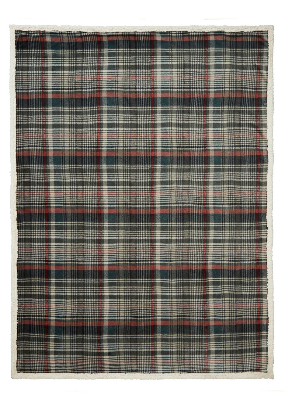 Dreams & Drapes Bennet Check Soft Fleece Green Throw