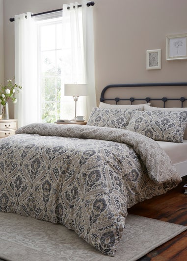 Dreams & Drapes Harriet Reversible Natural Duvet Cover Set