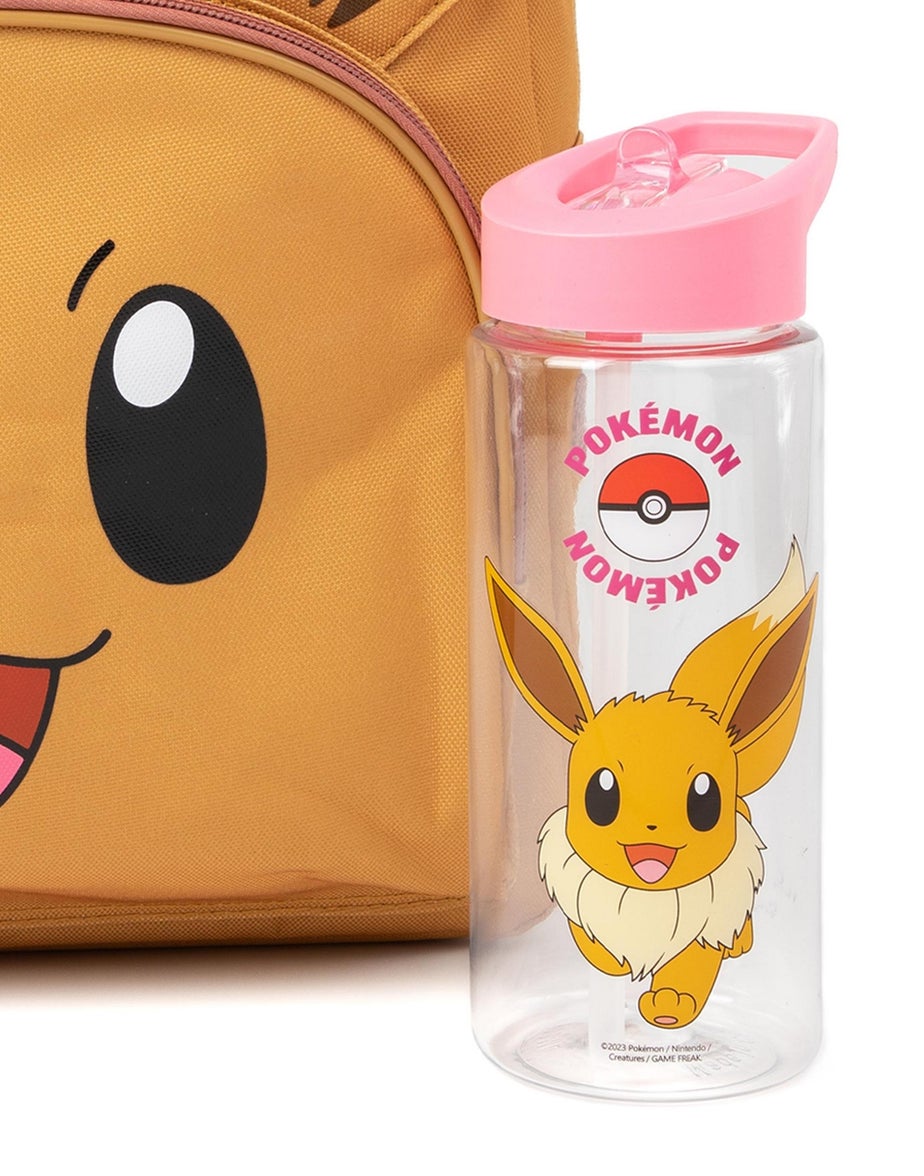 Pokemon Eevee Kids Brown Eevee Backpack Set 4 Piece