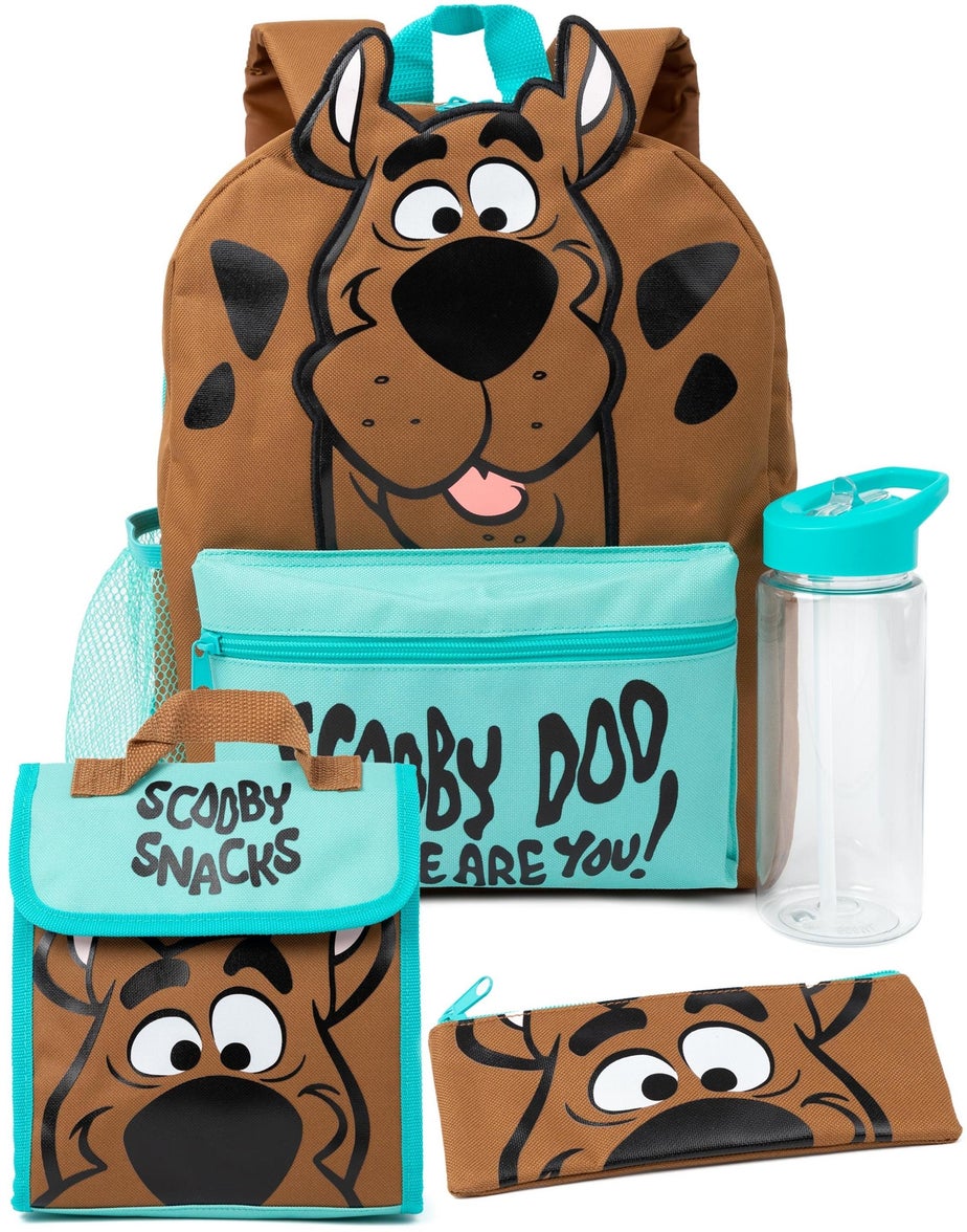 Vanilla Underground Scooby Doo Kids Brown Piece Backpack Set