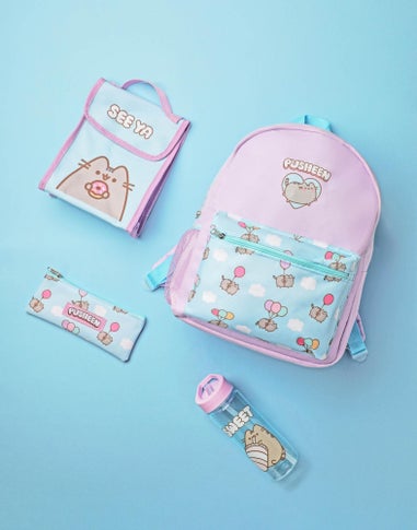 Pusheen Girls Purple Printed Backpack Set 4 Piece