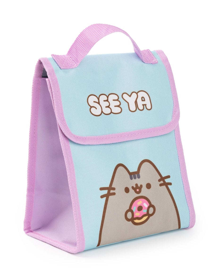 Pusheen Girls Purple Printed Backpack Set 4 Piece