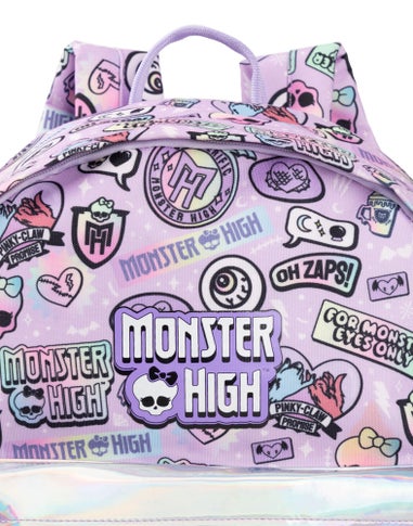 Monster High Kids Purple Holographic Pocket Backpack