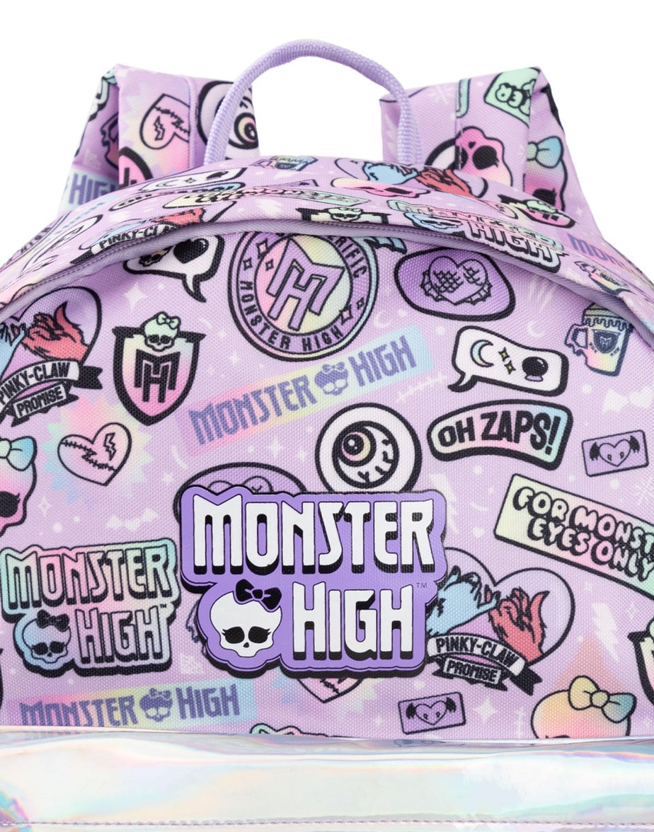 Monster High Kids Purple Holographic Pocket Backpack