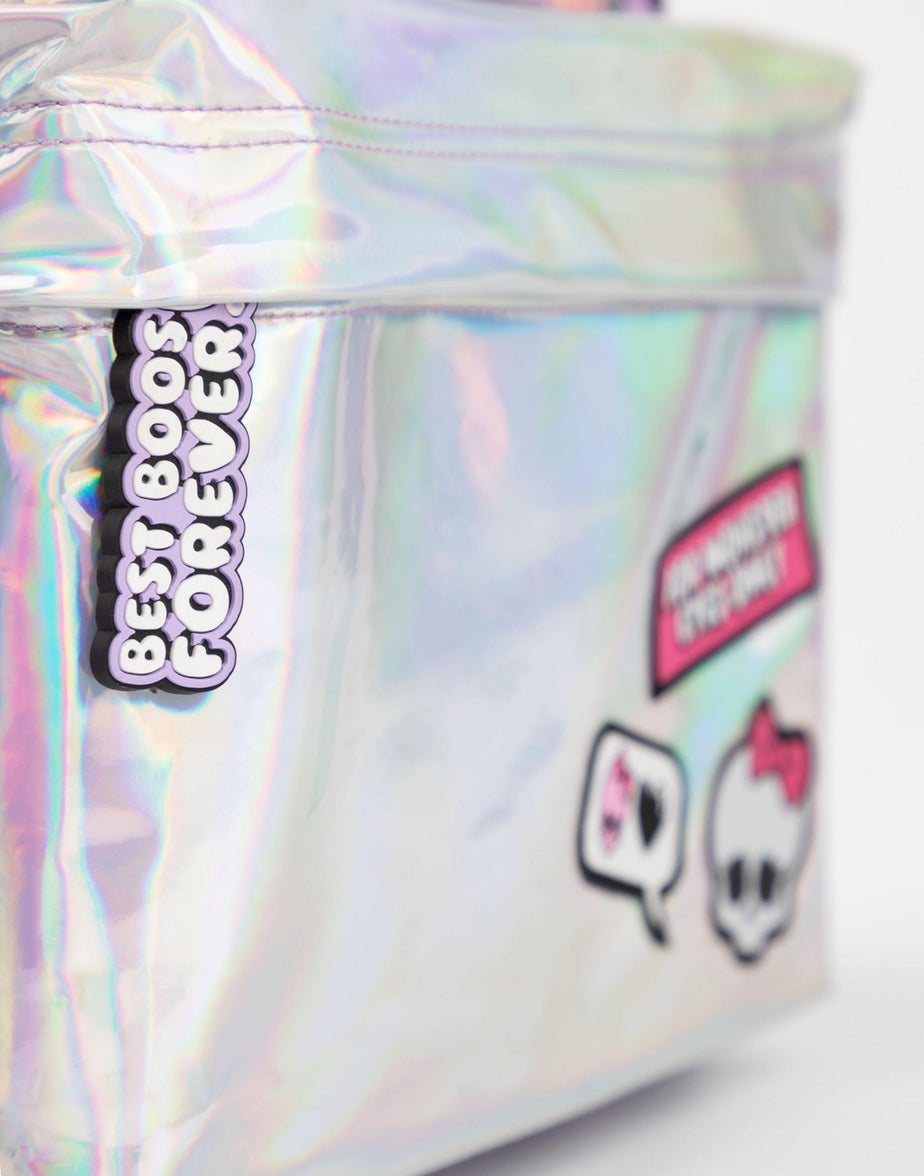 Monster High Kids Purple Holographic Pocket Backpack