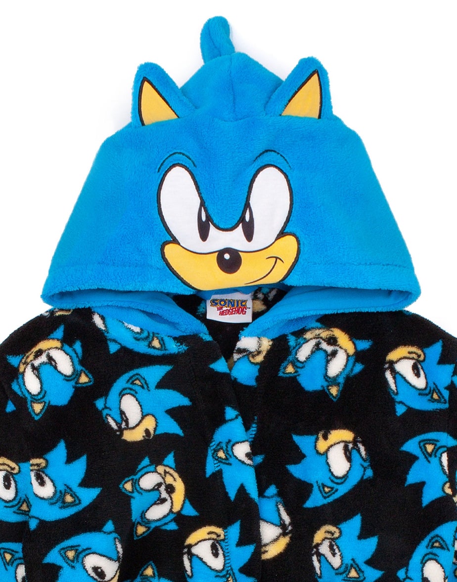 Sonic The Hedgehog Boys Blue Sonic Bathrobe (4 - 12 Years)