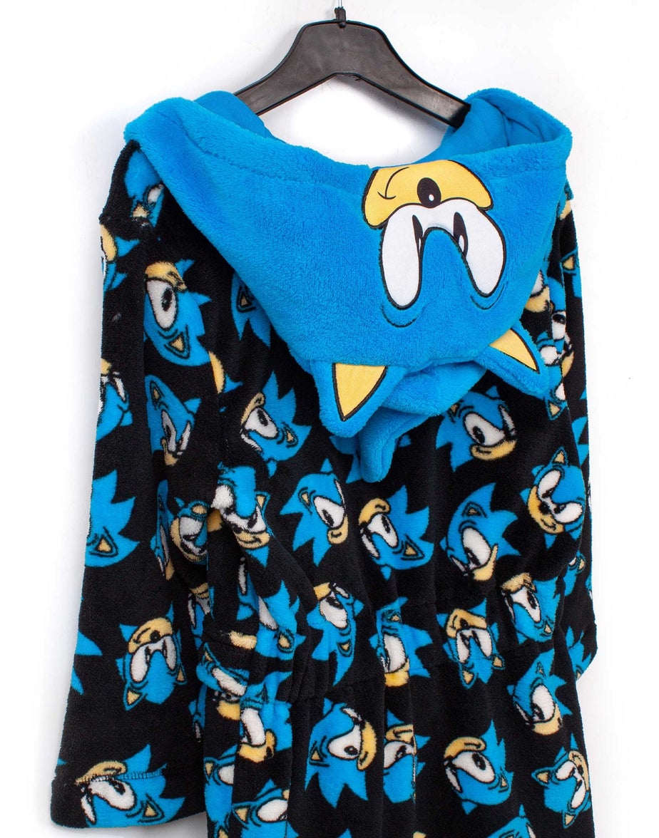 Sonic The Hedgehog Boys Blue Sonic Bathrobe (4 - 12 Years)