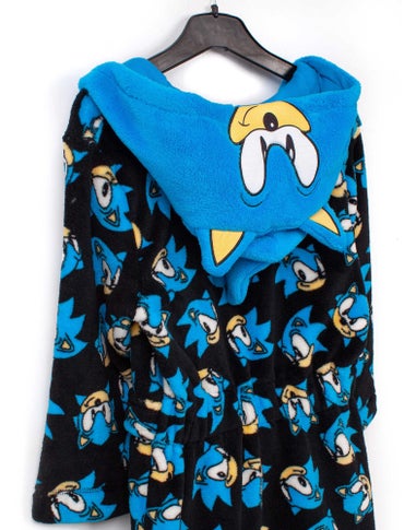 Sonic The Hedgehog Boys Blue Sonic Bathrobe (4 - 12 Years)