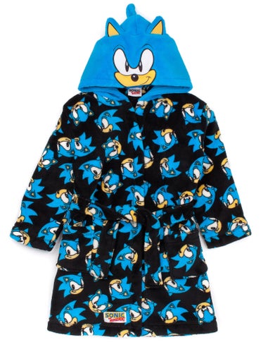 Sonic The Hedgehog Boys Blue Sonic Bathrobe (4 - 12 Years)