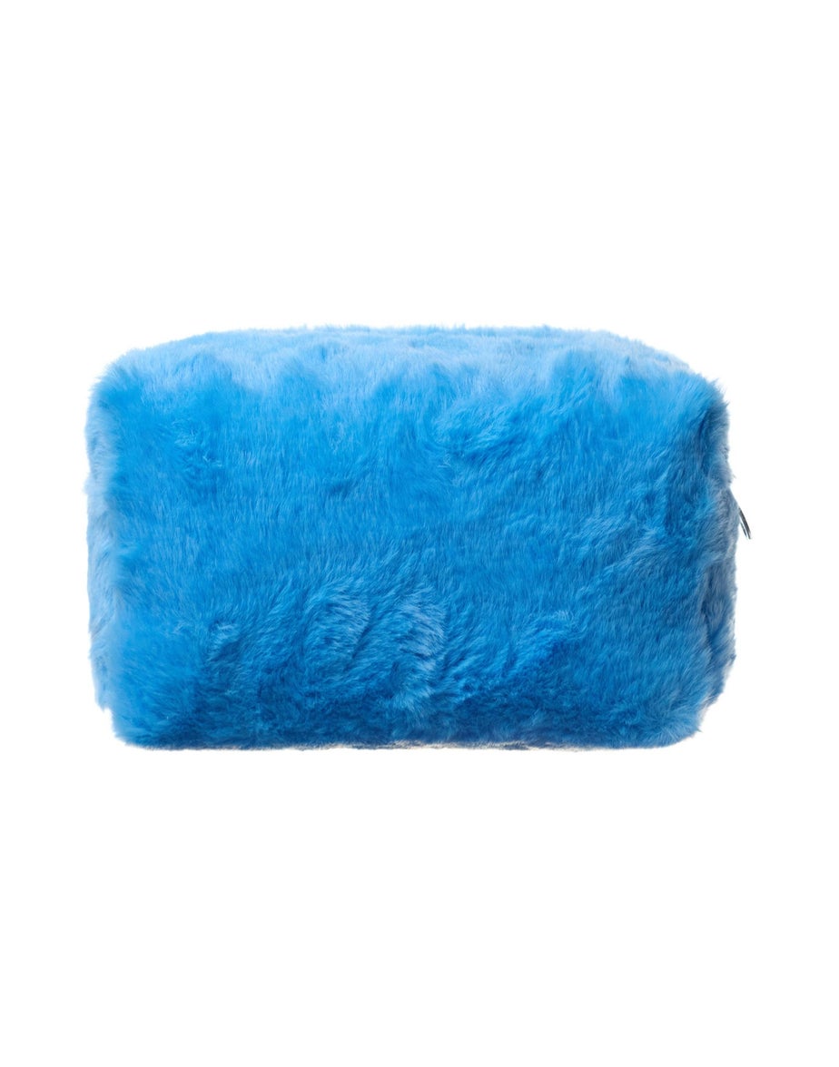 Disney Womens Blue Stitch Character Face Makeup Bag & Mirror