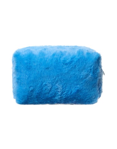 Disney Womens Blue Stitch Character Face Makeup Bag & Mirror