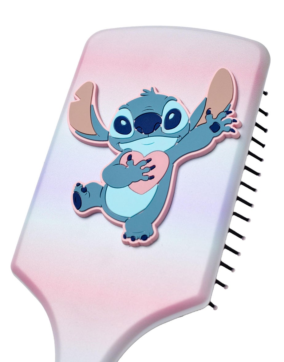 Disney Womens Multicoloured Stitch Ombre Hair Brush & Scrunchie Set