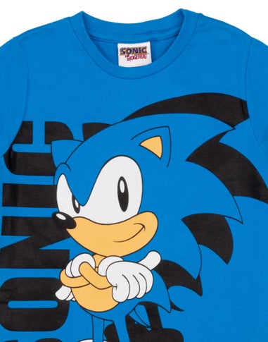 Sonic The Hedgehog Boys Blue Sonic Short Sleeved T-Shirt (4 - 14 Years)
