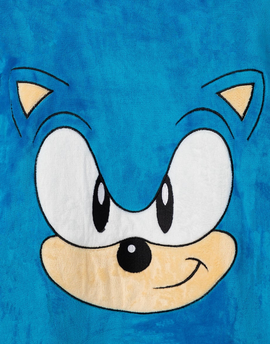 Sonic the Hedgehog Kids Blue Blanket Hoodie