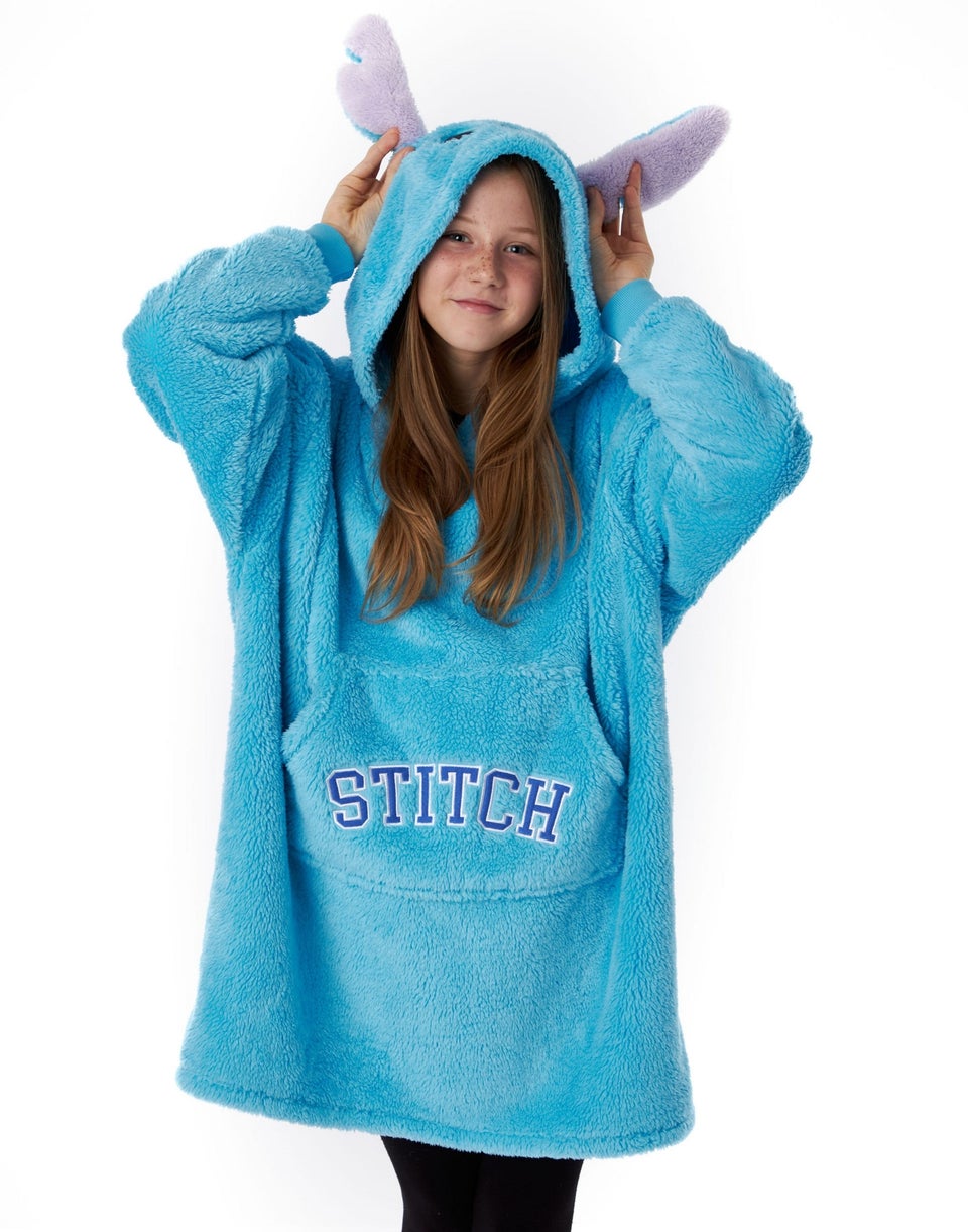 Vanilla Underground Disney Lilo & Stitch Kids Ears Blanket Blue Hoodie